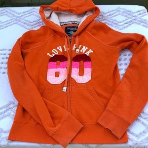 PINK💕Victoria Secret hoodie. Orange, size small